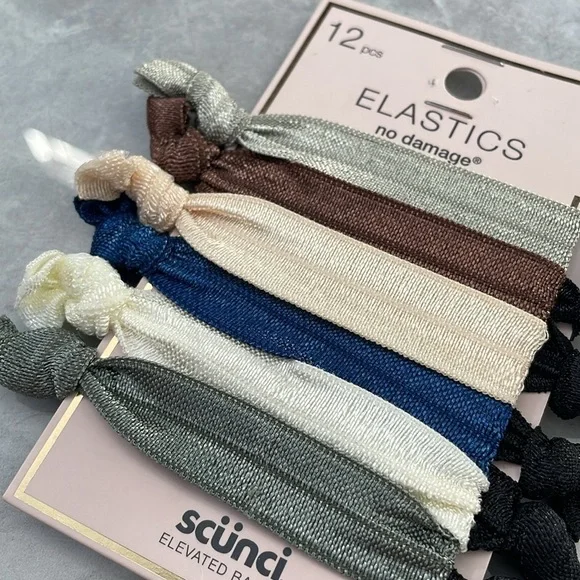 Scunci Elastics No Damage Knotted Hair Ties Ponytail Holders - Picture 4 of 12